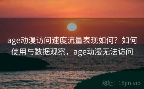age动漫访问速度流量表现如何？如何使用与数据观察，age动漫无法访问