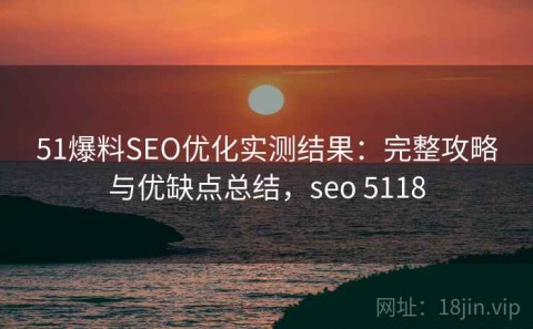 51爆料SEO优化实测结果：完整攻略与优缺点总结，seo 5118