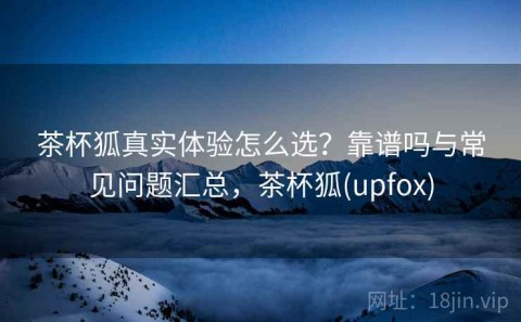茶杯狐真实体验怎么选？靠谱吗与常见问题汇总，茶杯狐(upfox)
