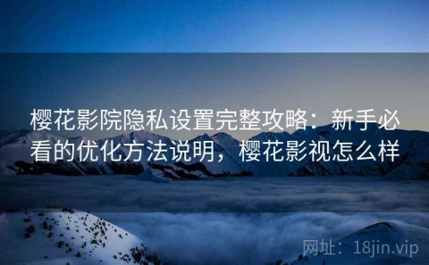 樱花影院隐私设置完整攻略：新手必看的优化方法说明，樱花影视怎么样