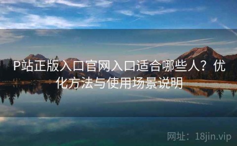 P站正版入口官网入口适合哪些人？优化方法与使用场景说明