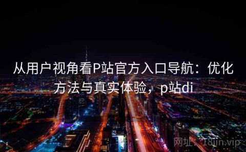 从用户视角看P站官方入口导航：优化方法与真实体验，p站di