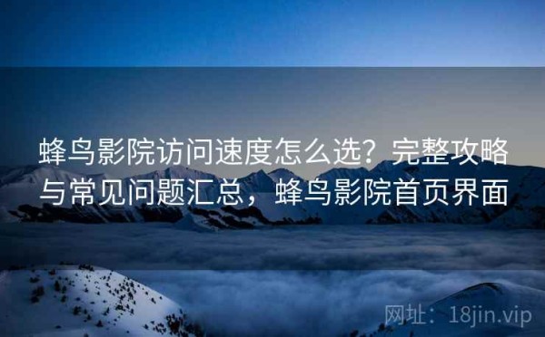 蜂鸟影院访问速度怎么选？完整攻略与常见问题汇总，蜂鸟影院首页界面