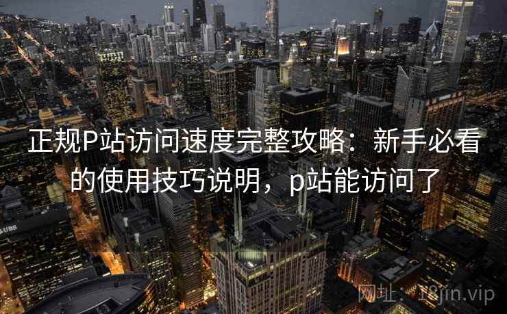 正规P站访问速度完整攻略：新手必看的使用技巧说明，p站能访问了