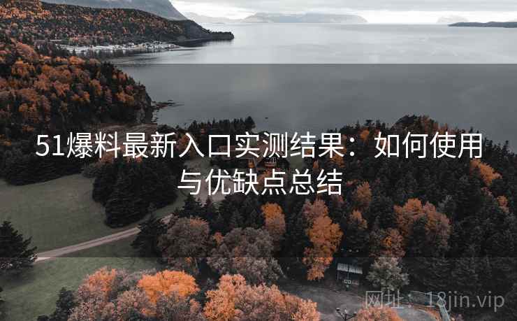 51爆料最新入口实测结果:如何使用与优缺点总结 51爆料最新入口实测结果:如何使用与优缺点总结