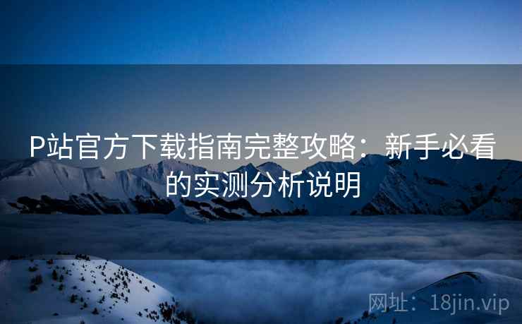 P站官方下载指南完整攻略:新手必看的实测分析说明 P站官方下载指南完整攻略:新手必看的实测分析说明