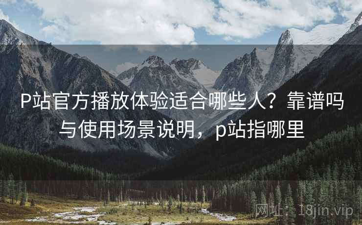P站官方播放体验适合哪些人？靠谱吗与使用场景说明，p站指哪里