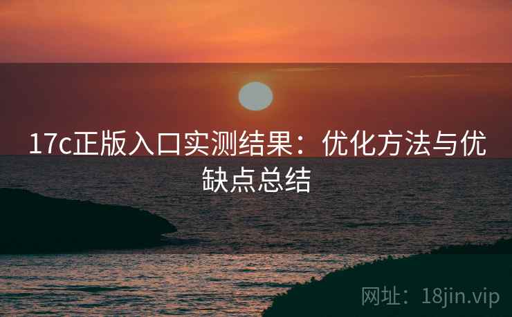 17c正版入口实测结果：优化方法与优缺点总结