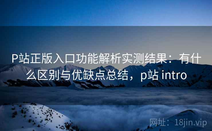 P站正版入口功能解析实测结果:有什么区别与优缺点总结,p站 intro P站正版入口功能解析实测结果:有什么区别与优缺点总结,p站 intro